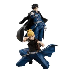 MEGAHOUSE Roy Mustang & Riza Hawkeye Fullmetal Alchemist Precious GEM Figure Set -Anime peripheral Sales 4535123830587 figure roy mustang and riza hawkeye fullmetal alchemist precious gem set altb