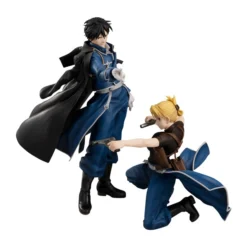 MEGAHOUSE Roy Mustang & Riza Hawkeye Fullmetal Alchemist Precious GEM Figure Set -Anime peripheral Sales 4535123830587 figure roy mustang and riza hawkeye fullmetal alchemist precious gem set altc