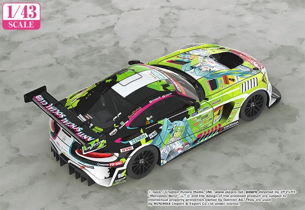 Hatsune Miku AMG 2022 SUPER GT Rd.5 Ver 1/43 Scale Good Smile Racing Car 4 Hatsune Miku AMG 2022 SUPER GT Rd.5 Ver 1/43 Scale Good Smile Racing Car - Image 2