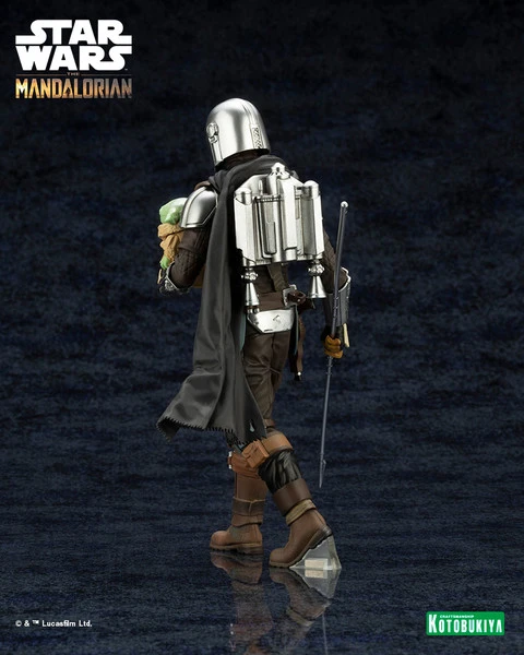 KOTOBUKIYA Mandalorian & Grogu With Beskar Staff The Mandalorian ARTFX+ Figure 6 KOTOBUKIYA Mandalorian & Grogu With Beskar Staff The Mandalorian ARTFX+ Figure - Image 4