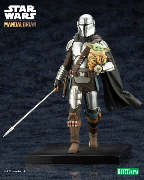 KOTOBUKIYA Mandalorian & Grogu With Beskar Staff The Mandalorian ARTFX+ Figure 12 KOTOBUKIYA Mandalorian & Grogu With Beskar Staff The Mandalorian ARTFX+ Figure - Image 10