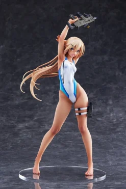 AMAKUNI Kouhai-chan Of The Swim Team Blue Line Swimsuit Ver Arms Note Figure