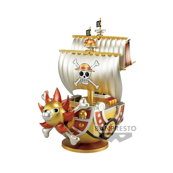 BANPRESTO Sunny Pirate Ship Special Gold Color Ver One Piece Mega World Collectable Prize Figure 4 BANPRESTO Sunny Pirate Ship Special Gold Color Ver One Piece Mega World Collectable Prize Figure - Image 2