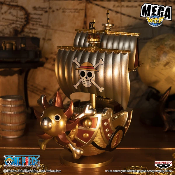BANPRESTO Sunny Pirate Ship Special Gold Color Ver One Piece Mega World Collectable Prize Figure 6 BANPRESTO Sunny Pirate Ship Special Gold Color Ver One Piece Mega World Collectable Prize Figure - Image 4