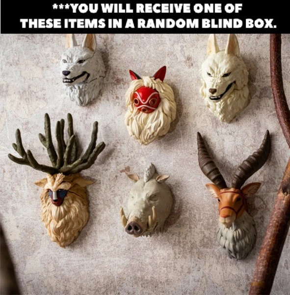 STUDIO GHIBLI Princess Mononoke Face Magnet Benelic Blind Box 3 STUDIO GHIBLI Princess Mononoke Face Magnet Benelic Blind Box