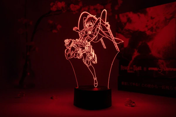 OTAKU LAMPS Mikasa Ackerman Action Pose Attack On Titan Otaku Lamp 3 OTAKU LAMPS Mikasa Ackerman Action Pose Attack On Titan Otaku Lamp