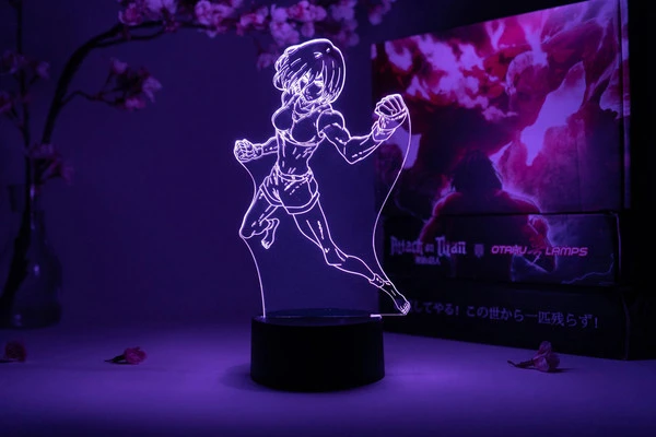 OTAKU LAMPS Mikasa Ackerman Fighting Pose Attack On Titan Otaku Lamp 3 OTAKU LAMPS Mikasa Ackerman Fighting Pose Attack On Titan Otaku Lamp