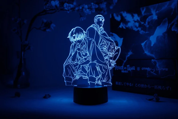 OTAKU LAMPS Levi And Erwin Smith Attack On Titan Otaku Lamp 3 OTAKU LAMPS Levi And Erwin Smith Attack On Titan Otaku Lamp