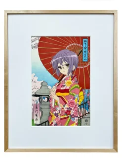 KADOKAWA [Imperfect] Yuki Nagato Ouka Kasamochi Bijin Ukiyo-e Woodblock Print (Import) -Anime peripheral Sales IMP 4935228329151 merchandise yuki nagato ouka kasamochi bijin ukiyo e woodblock print import altd
